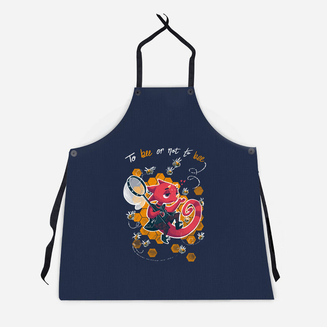 To Bee Or Not To Bee-unisex kitchen apron-theteenosaur