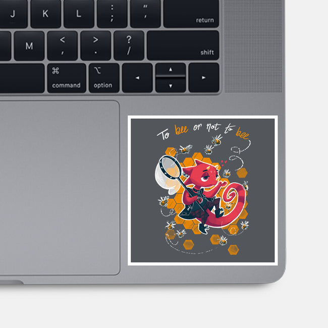 To Bee Or Not To Bee-none glossy sticker-theteenosaur