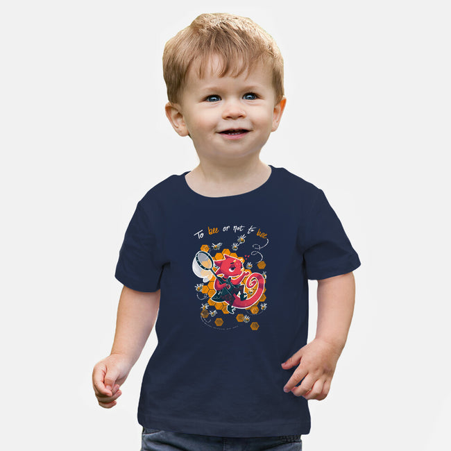 To Bee Or Not To Bee-baby basic tee-theteenosaur