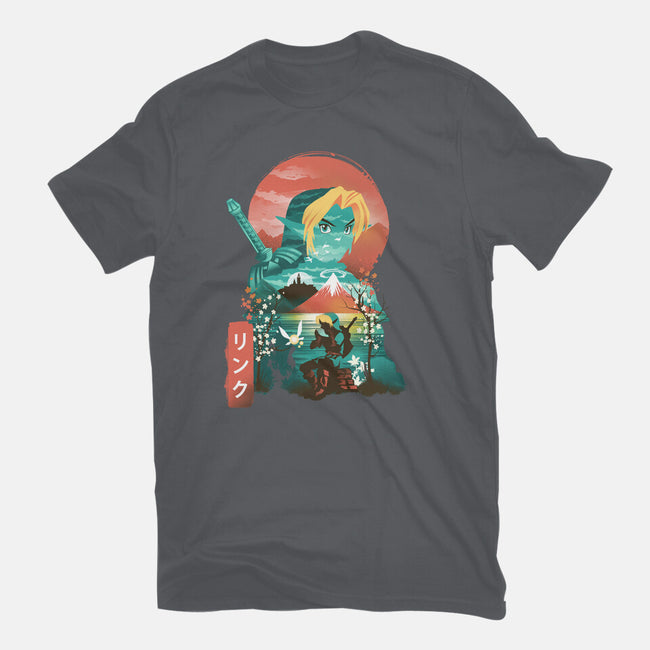 Ukiyo-E Hyrule Hero-unisex basic tee-dandingeroz
