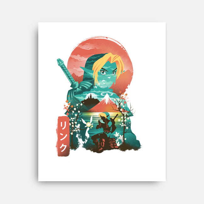 Ukiyo-E Hyrule Hero-none stretched canvas-dandingeroz