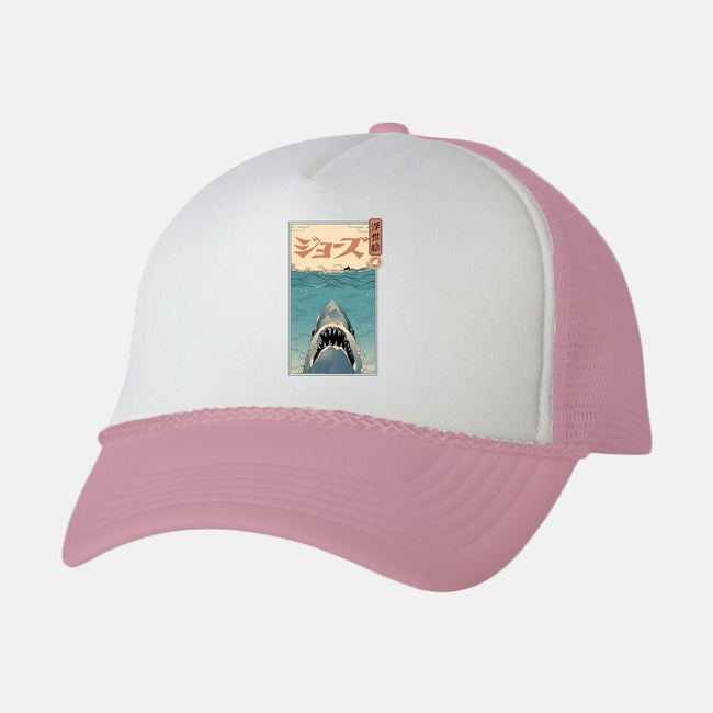 Shark Ukiyo-E-unisex trucker hat-vp021