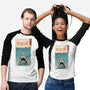 Shark Ukiyo-E-unisex baseball tee-vp021