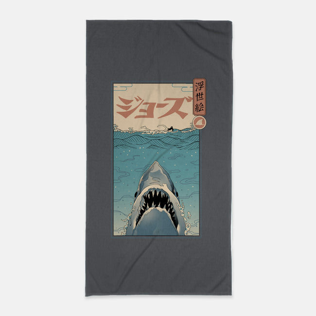 Shark Ukiyo-E-none beach towel-vp021