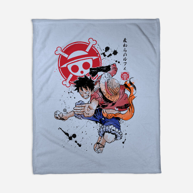 Straw Hat Captain-none fleece blanket-DrMonekers
