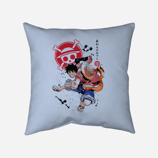 Straw Hat Captain-none removable cover w insert throw pillow-DrMonekers