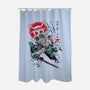 Pirate Hunter-none polyester shower curtain-DrMonekers