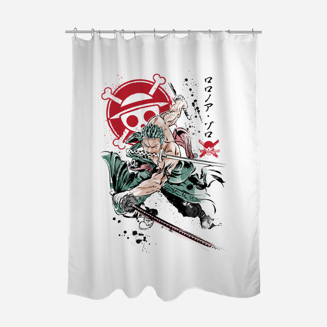 Pirate Hunter-none polyester shower curtain-DrMonekers