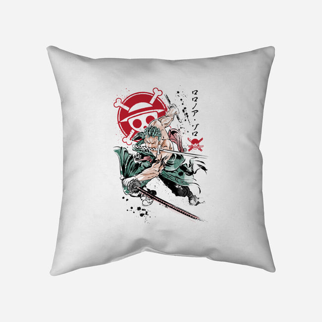Pirate Hunter-none non-removable cover w insert throw pillow-DrMonekers