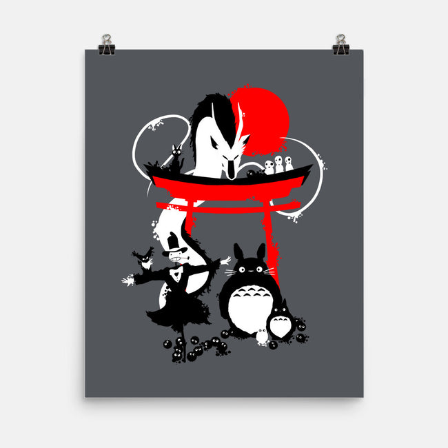 Japanese Creatures-none matte poster-leo_queval