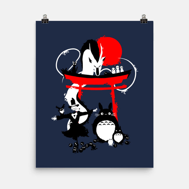 Japanese Creatures-none matte poster-leo_queval