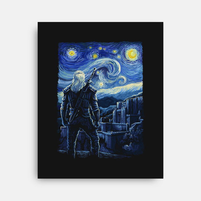 Starry Kaer Morhen-none stretched canvas-daobiwan