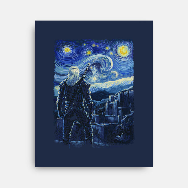 Starry Kaer Morhen-none stretched canvas-daobiwan