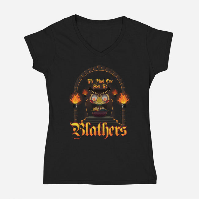 The First One-womens v-neck tee-NerdGamePlus