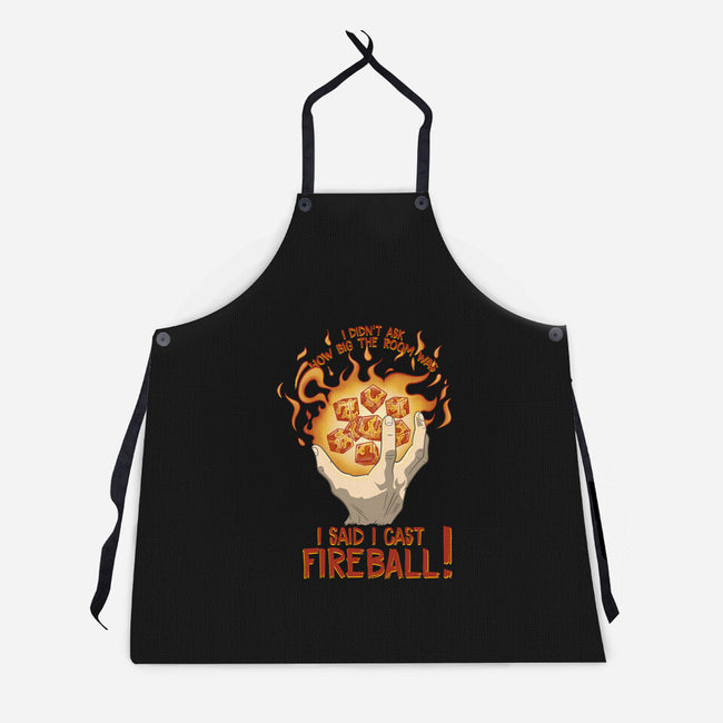 Cast Fireball-unisex kitchen apron-glassstaff