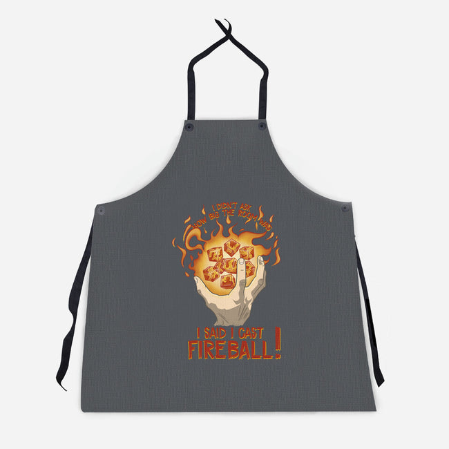 Cast Fireball-unisex kitchen apron-glassstaff