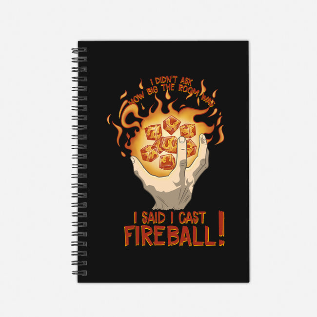Cast Fireball-none dot grid notebook-glassstaff