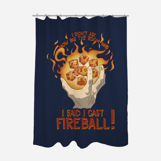 Cast Fireball-none polyester shower curtain-glassstaff
