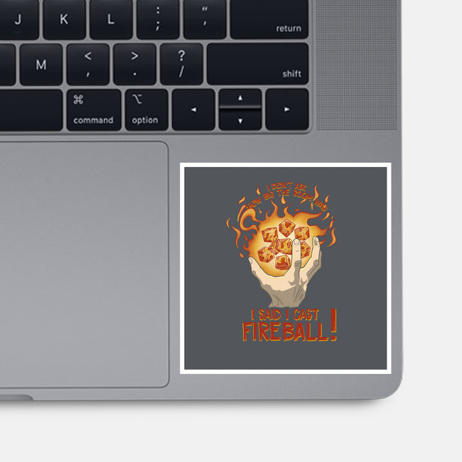 Cast Fireball-none glossy sticker-glassstaff