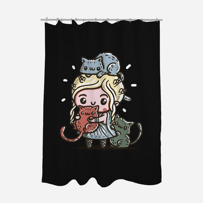 Mother of Cats-none polyester shower curtain-Wenceslao A Romero