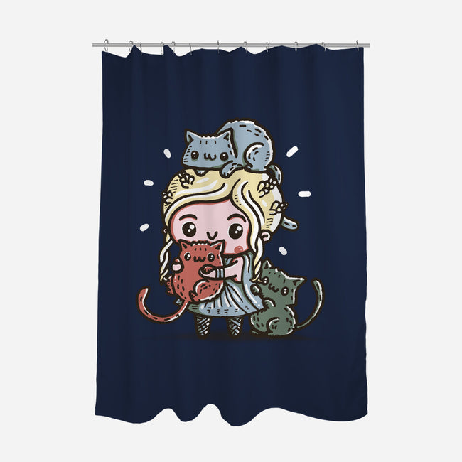 Mother of Cats-none polyester shower curtain-Wenceslao A Romero