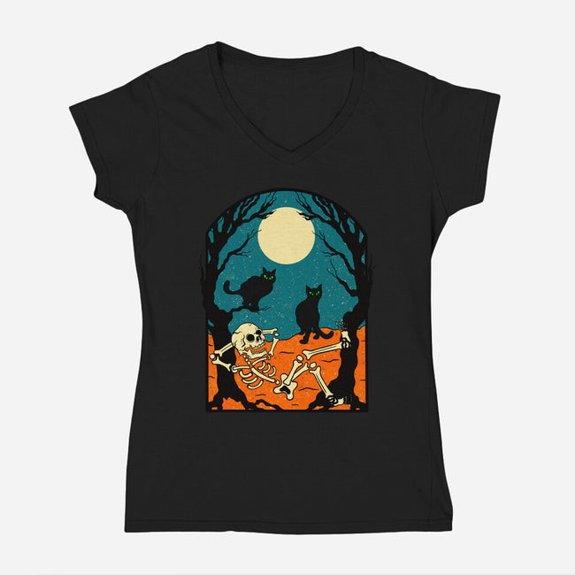 People are Strange-womens v-neck tee-pedralouca