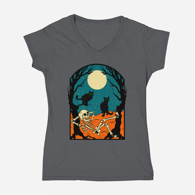 People are Strange-womens v-neck tee-pedralouca