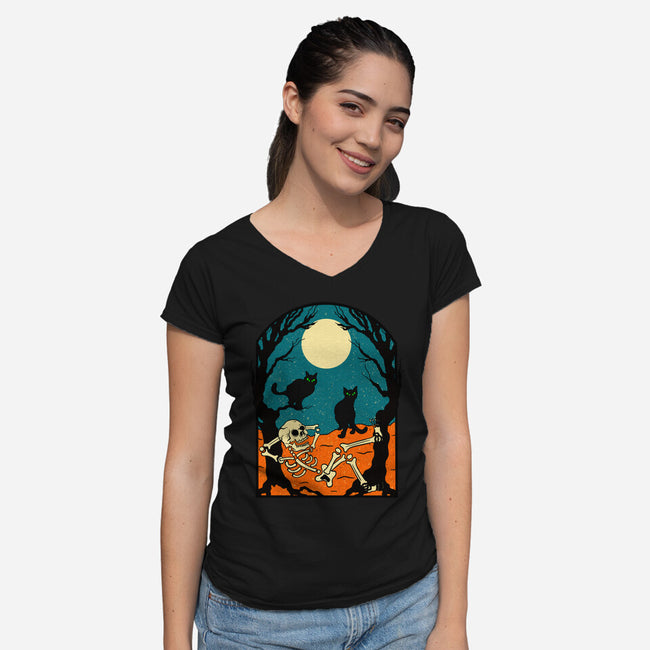 People are Strange-womens v-neck tee-pedralouca