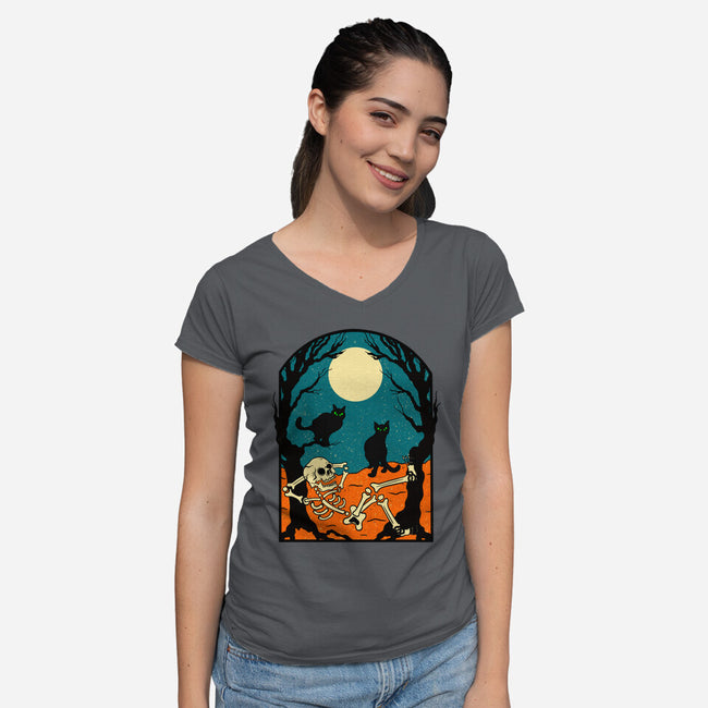 People are Strange-womens v-neck tee-pedralouca