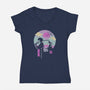 Samurai Chillhop-womens v-neck tee-vp021