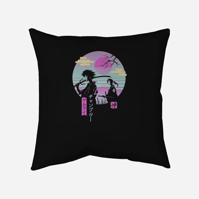 Samurai Chillhop-none removable cover w insert throw pillow-vp021