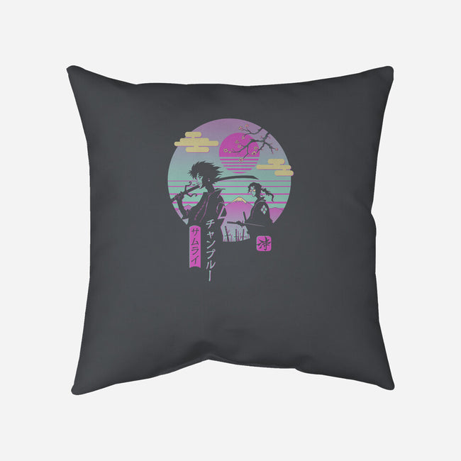 Samurai Chillhop-none removable cover w insert throw pillow-vp021