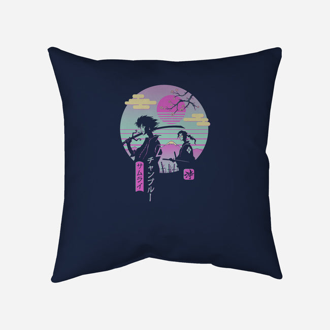 Samurai Chillhop-none removable cover w insert throw pillow-vp021