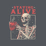 Staying Alive-none removable cover w insert throw pillow-eduely