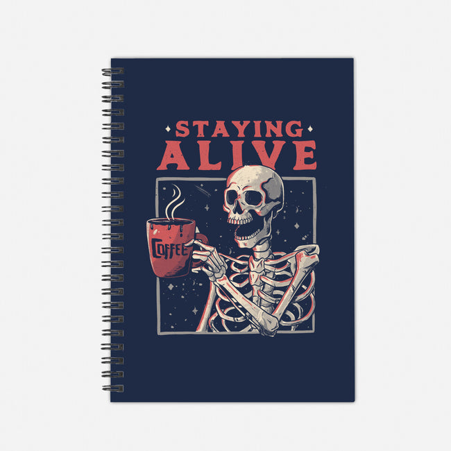 Staying Alive-none dot grid notebook-eduely
