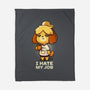 I Hate My Job-none fleece blanket-BlancaVidal