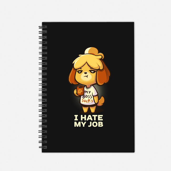I Hate My Job-none dot grid notebook-BlancaVidal