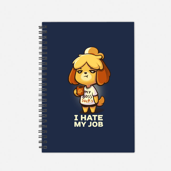 I Hate My Job-none dot grid notebook-BlancaVidal