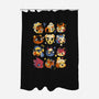 Island Faces-none polyester shower curtain-BlancaVidal