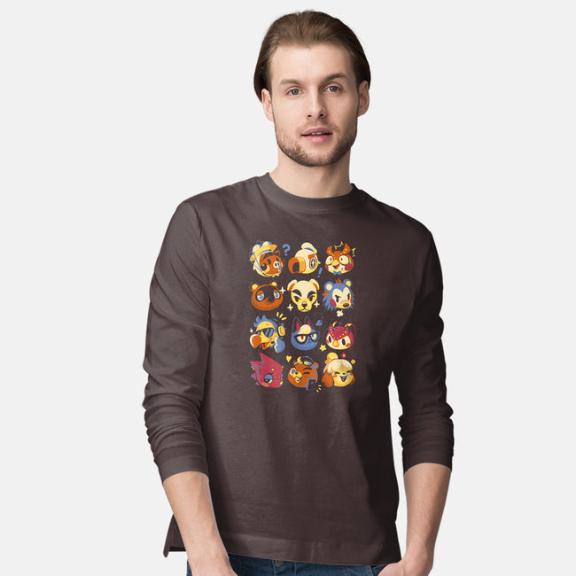 Island Faces-mens long sleeved tee-BlancaVidal