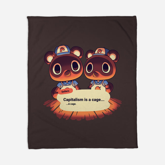 A Cage-none fleece blanket-Geekydog