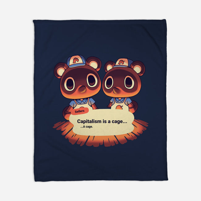 A Cage-none fleece blanket-Geekydog