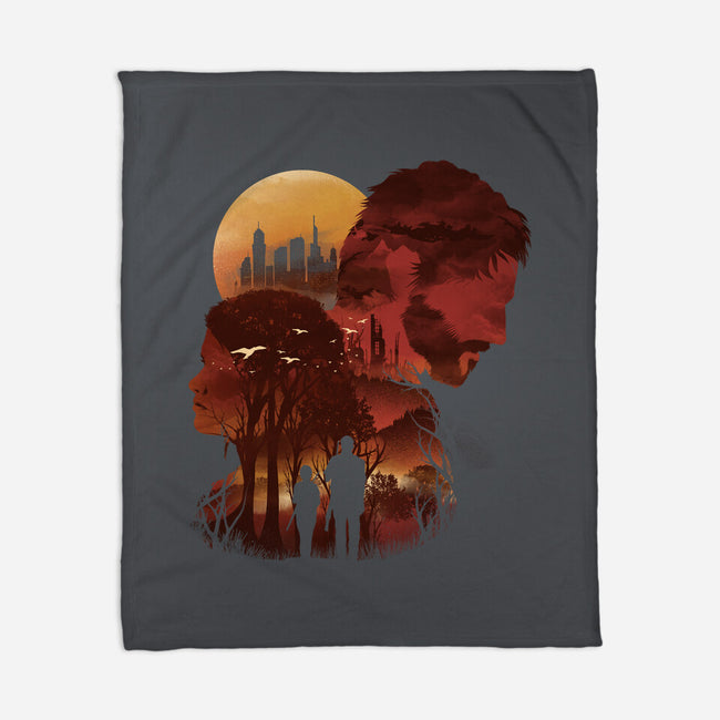 The Last Sunset-none fleece blanket-dandingeroz
