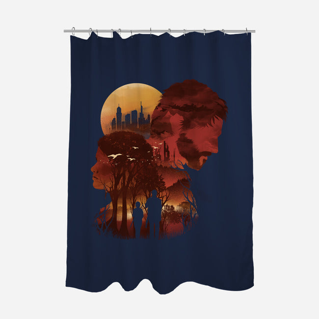 The Last Sunset-none polyester shower curtain-dandingeroz