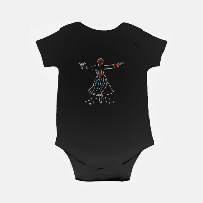 Hills Are Alive-baby basic onesie-rocketman_art