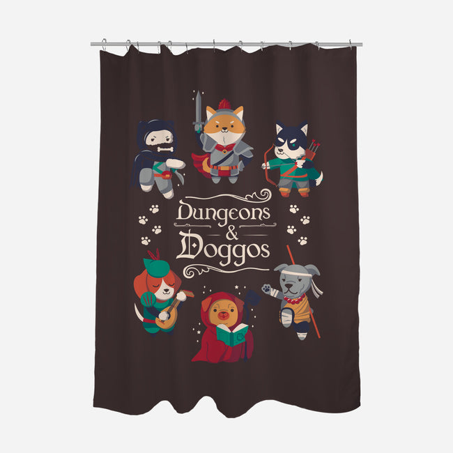 Dungeons & Doggos 2-none polyester shower curtain-Domii