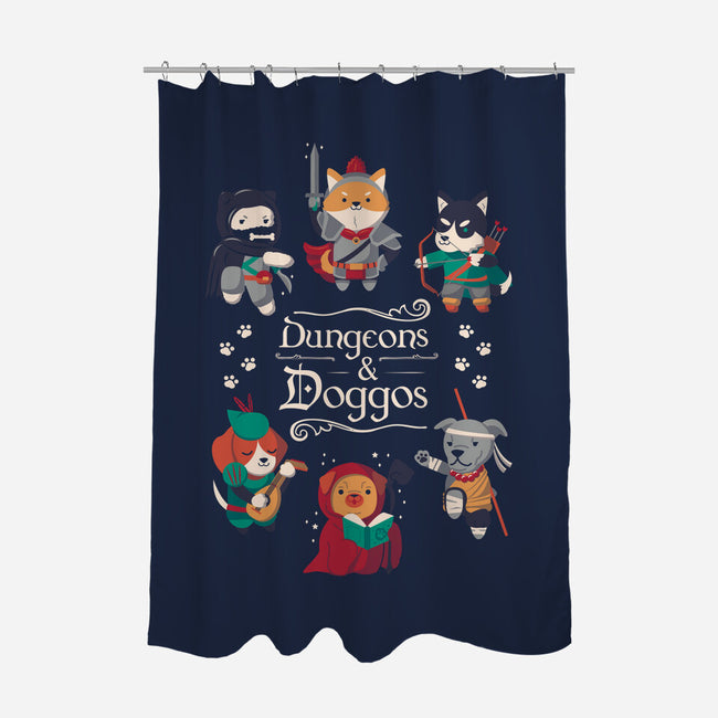 Dungeons & Doggos 2-none polyester shower curtain-Domii