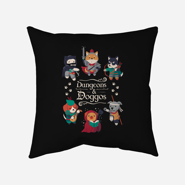 Dungeons & Doggos 2-none removable cover w insert throw pillow-Domii