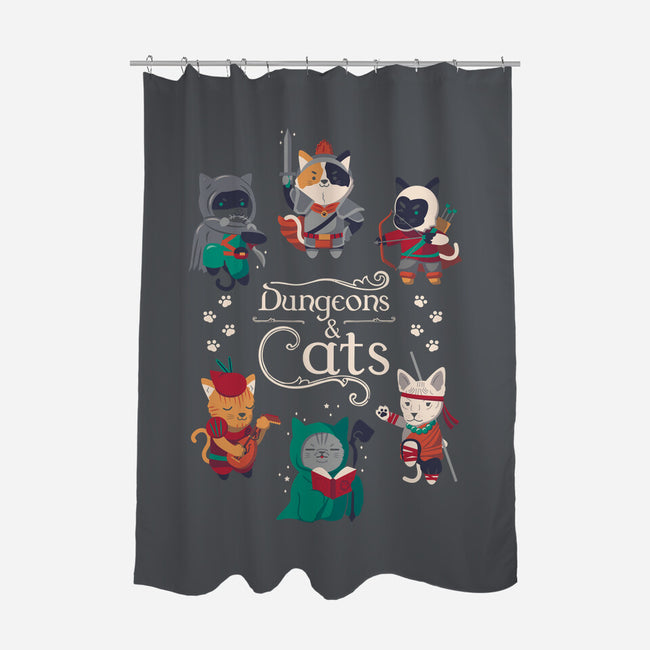 Dungeons & Cats 2-none polyester shower curtain-Domii