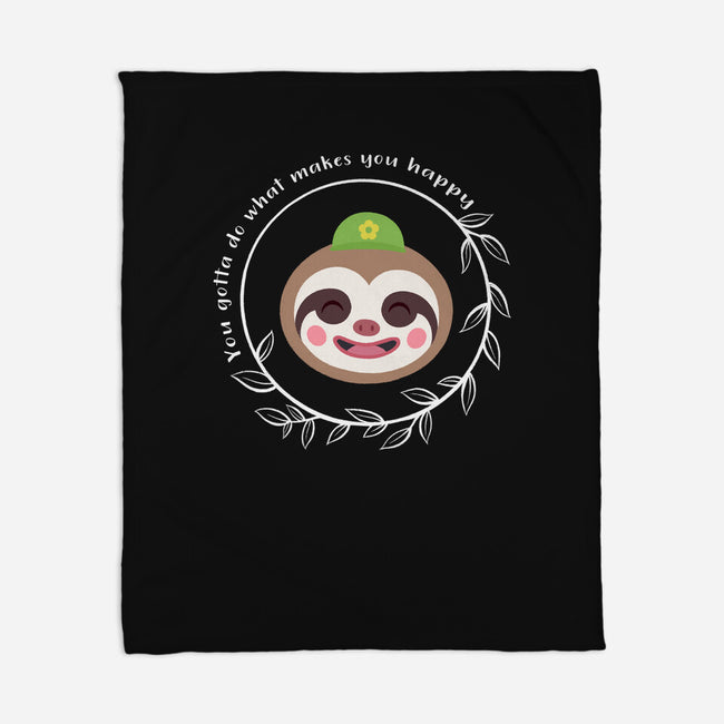 Be Happy-none fleece blanket-kosmicsatellite